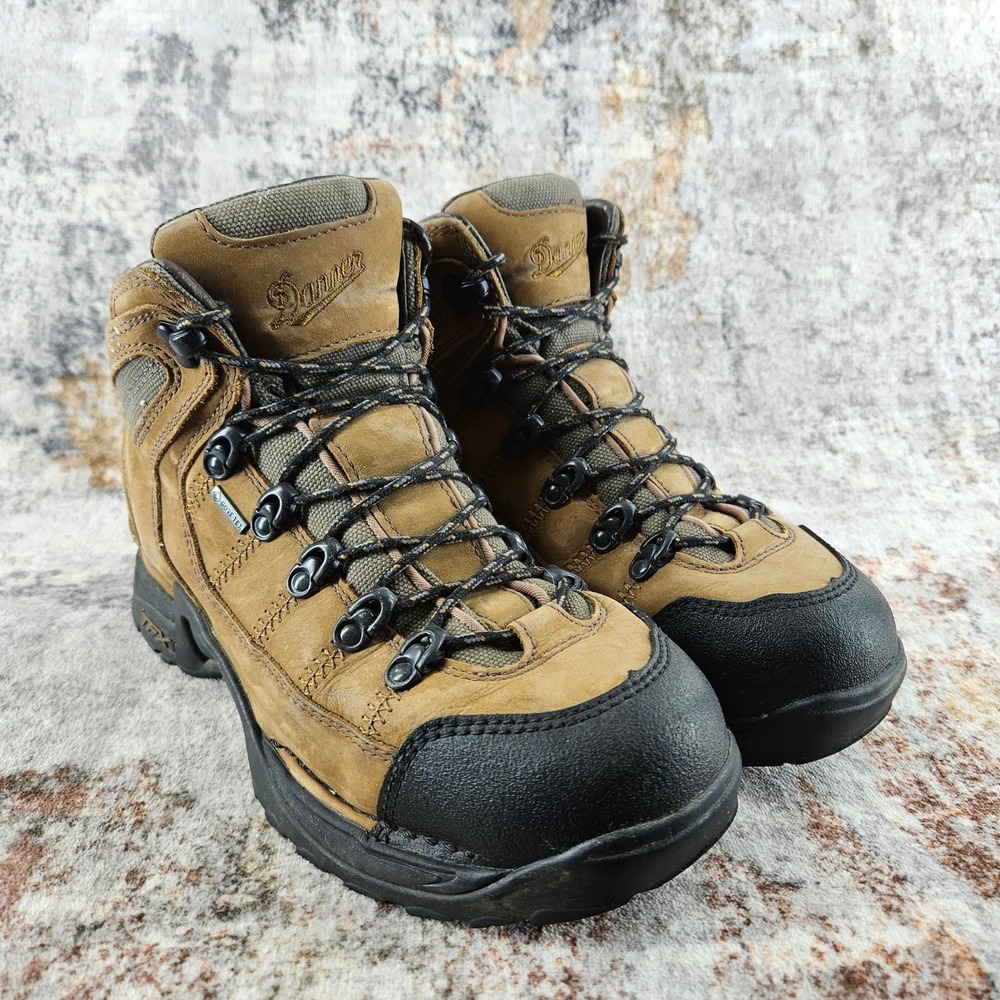 Danner 453 GTX Hiking Boots Mens 8 EE Wide Dark Tan Waterproof Outdoor Trail